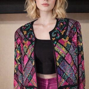 Colorful Sequin Blazer
